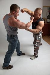 Adult Muscular White Fist fight Standing poses Casual Men